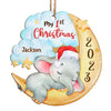 My First Christmas 2023 - Family Personalized Custom Ornament - Wood Custom Shaped - First Christmas Gift For Baby