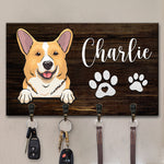 Custom Name Corgi Gifts for Dog Lovers - Personalized Key Holder