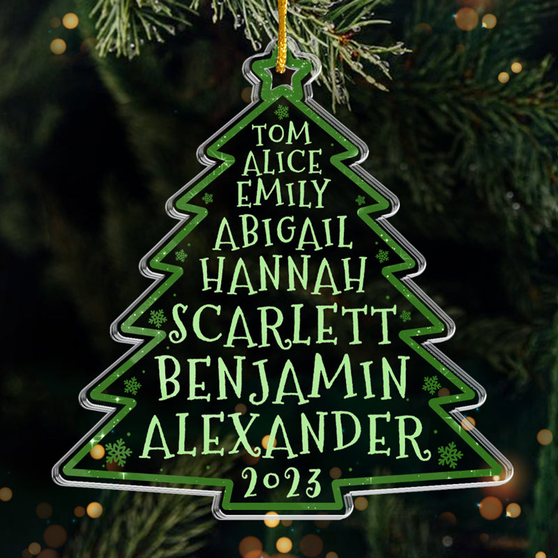 Custom Name Family Christmas Gifts - Personalized Ornament