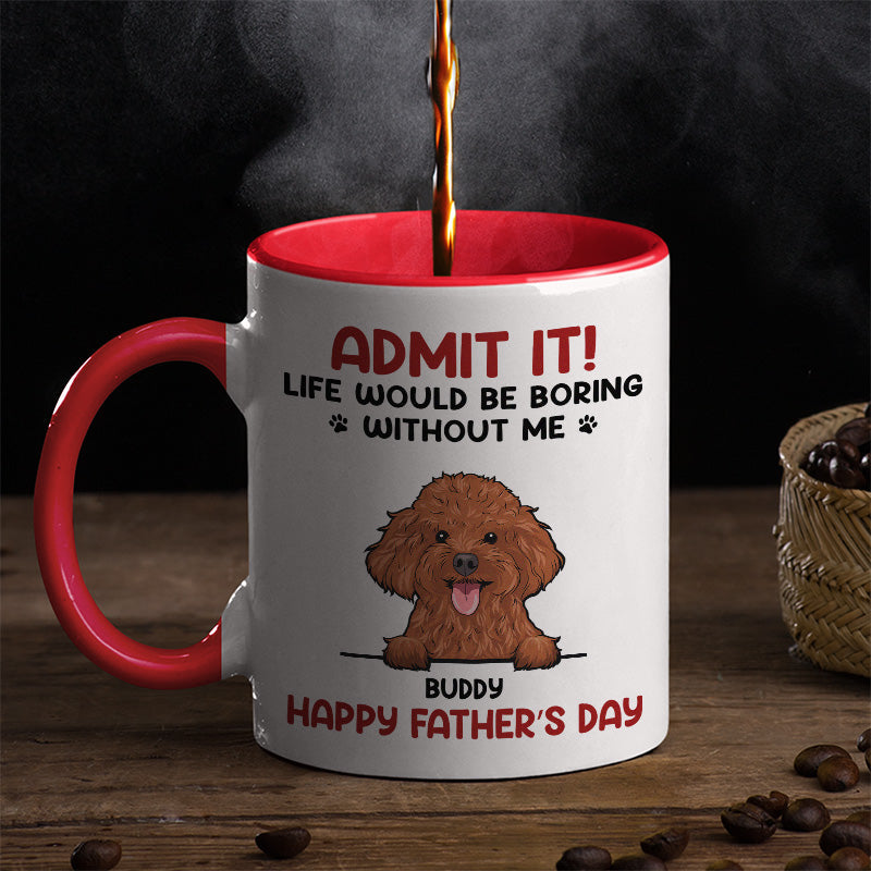 Custom Name Funny Dog Gifts for Dog Lovers - Personalized Accent Mugs