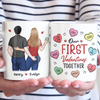 My Sun My Moon And All My Stars - Couple Personalized Custom Mug - Valentine Gift For Husband Wife, Anniversary, First Valentines Together