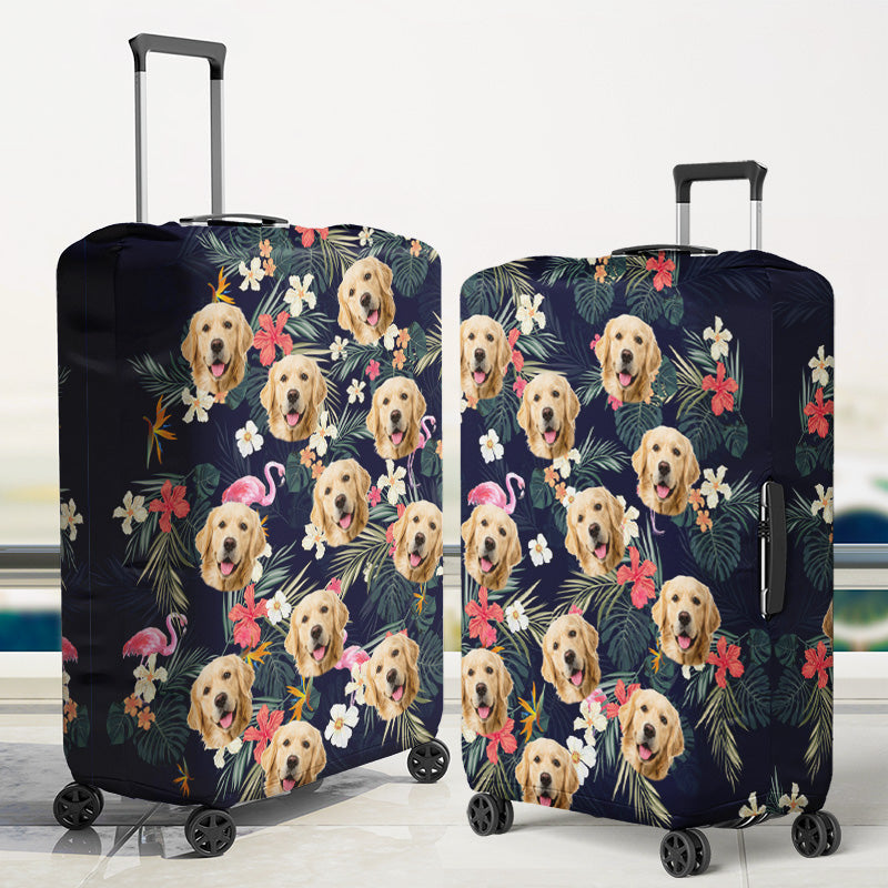 Custom Photo Furry Friends Bring Endless Joy - Dog & Cat Personalized Custom Luggage Cover - Holiday Vacation Gift, Gift For Adventure Travel Lovers, Pet Owners, Pet Lovers