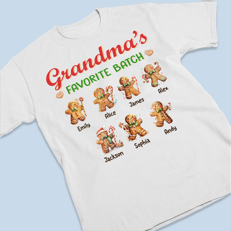 Custom Name Gingerbread Christmas Gifts for Grandma - Personalized Apparel