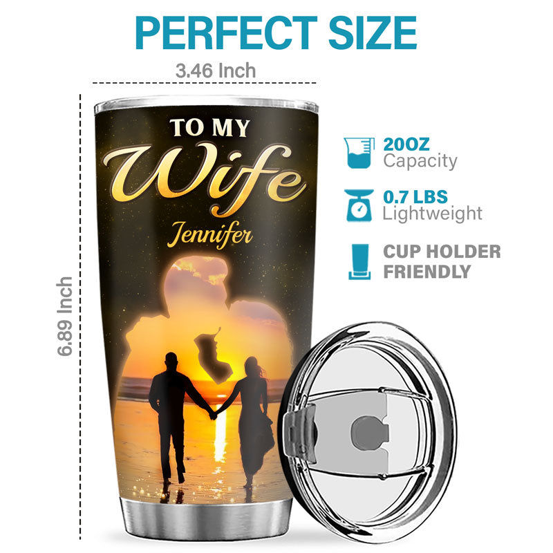 Custom Name Wife Love Gifts for Her - Personalized Tumbler
