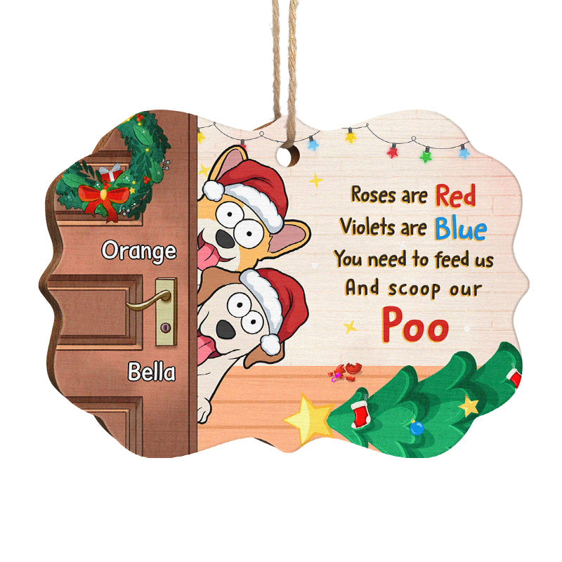 Custom Name Funny Christmas Dog Gifts - Personalized Ornament