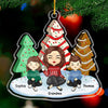 Sending You Holiday Hugs Across The Miles - Family Personalized Custom Ornament - Acrylic Custom Shaped - Christmas Gift For Family Members