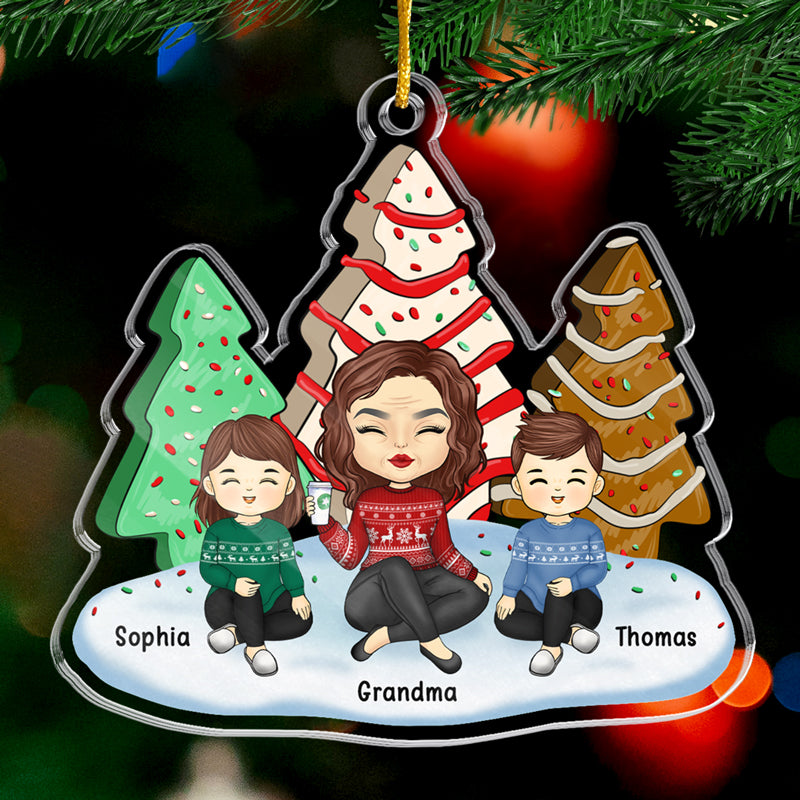 Sending You Holiday Hugs Across The Miles - Family Personalized Custom Ornament - Acrylic Custom Shaped - Christmas Gift For Family Members