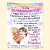 Custom Photo To My Special Granddaughter - Family Personalized Custom Blanket - Christmas Gift From Mom, Grandma