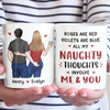 All My Naughty Thoughts Involve Me & You - Couple Personalized Custom Mug - Gift For Husband Wife, Anniversary