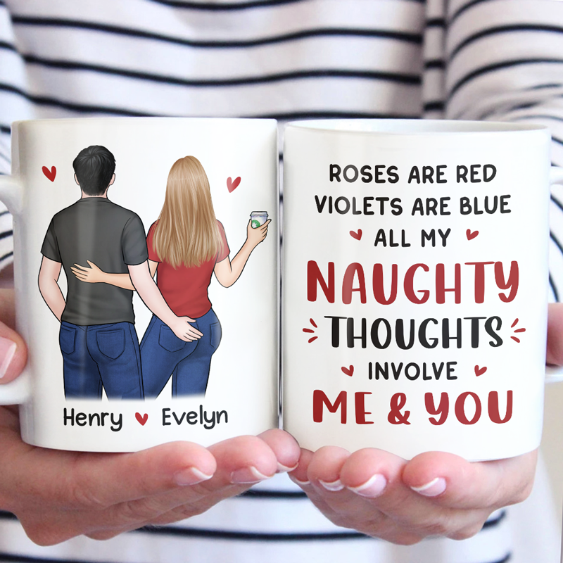 Custom Name Naughty Couple Gifts - Personalized Mugs