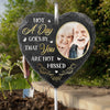 Memorial Personalized Memorial Slate And Hook - Cemetery Decorations For Grave, Sympathy Gifts For Loss Of Mom, Dad, Grave Markers For Cemetery For Humans, Grieving Gifts, Memorial Stone