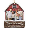 Family Custom Photo Enjoy The Christmas Season Together - Family Personalized Custom Ornament - Acrylic, Wood Custom Shaped - Christmas Gift For Family Members