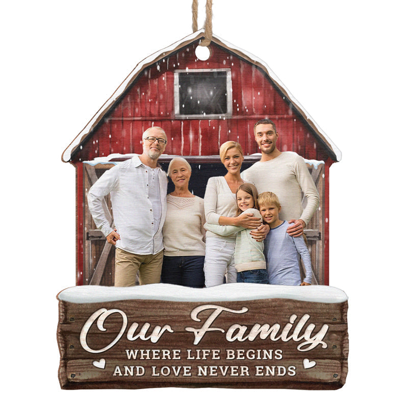 Custom Family Photo Christmas Gifts - Personalized Ornament