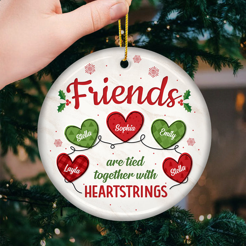 Custom Name Christmas Friends Gifts - Personalized Ceramic Ornament