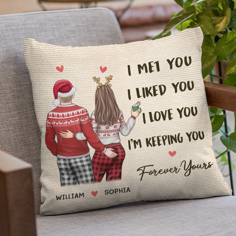 Custom Name Christmas Couple Gifts - Personalized Pillow