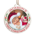 Custom Photo Baby's First Christmas Gifts - Personalized Ornament