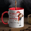 Keep Calm And Be My Valentine - Couple Personalized Custom Accent Mug - Valentine Gift For Husband Wife, Anniversary, First Valentines Together