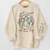 A Beautiful Girl Who Loves Pets - Dog & Cat Personalized Custom Unisex Sweatshirt With Design On Sleeve - Gift For Pet Owners, Pet Lovers