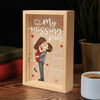 My Missing Piece - Couple Personalized Custom Frame Light Box - Gift For Husband Wife, Anniversary