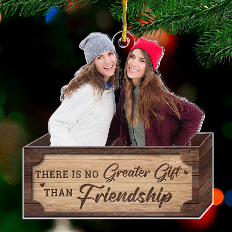 Friends Custom Photo The True Spirit Of Christmas - Bestie Personalized Custom Ornament - Acrylic Custom Shaped - Christmas Gift For Best Friends, BFF, Sisters
