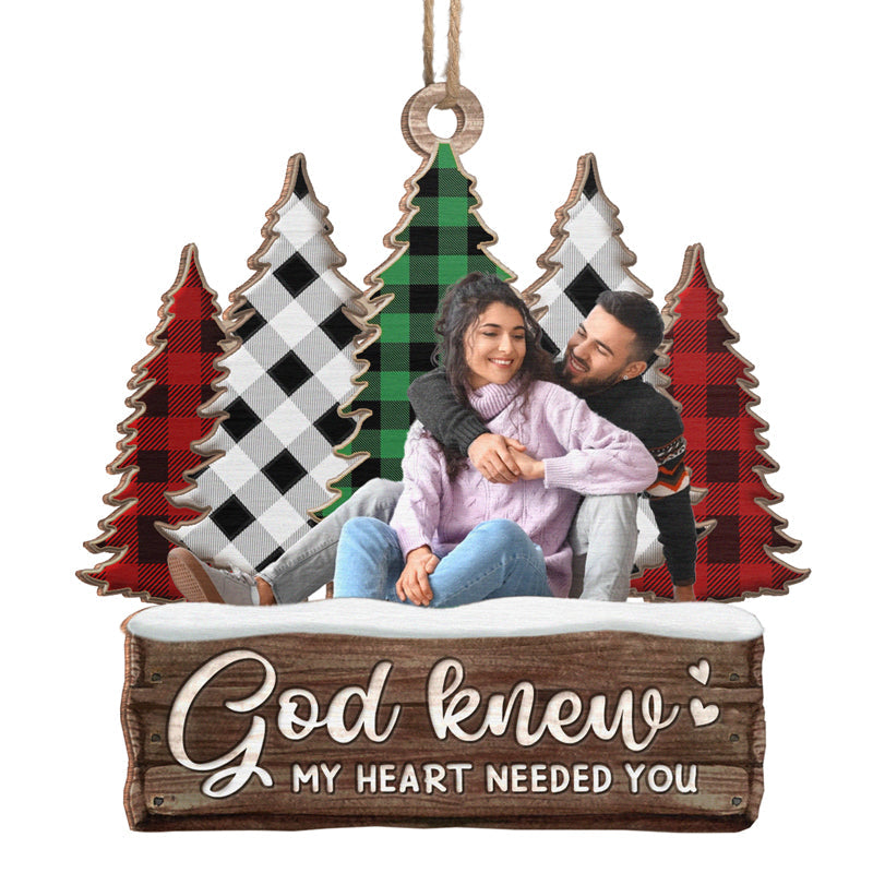 Custom Photo Christmas Gifts for Couples - Personalized Ornament