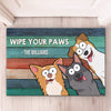 Wipe Your Paws - Dog Personalized Custom Home Decor Decorative Mat - Gift For Pet Owners, Pet Lovers