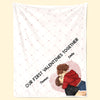 You Color My World - Couple Personalized Custom Blanket - Valentine Gift For Husband Wife, Anniversary, First Valentines Together