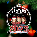 Custom Name Christmas Sisters Gifts - Personalized Ornament