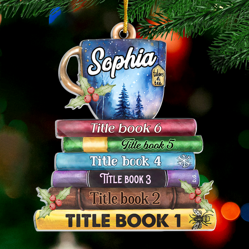 Custom Name Christmas Book Lover Gifts - Personalized Ornament