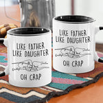 Custom Name Funny Father Daughter Gifts - Personalized Accent Mugs