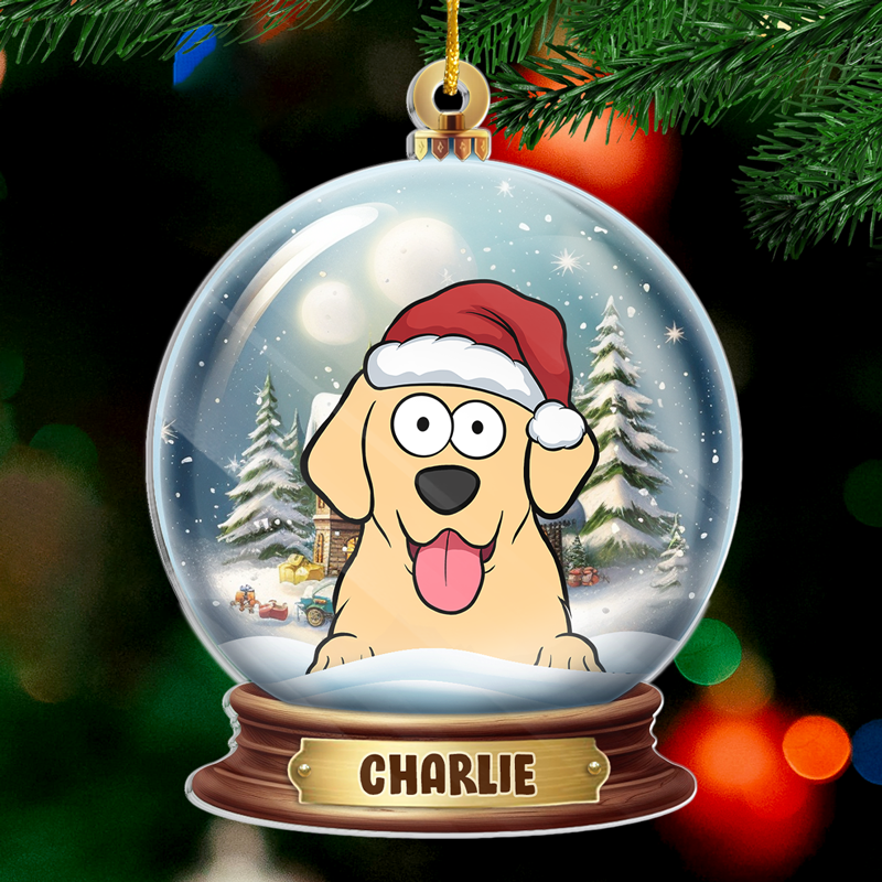 Custom Name Christmas Dog Gifts for Dog Lovers - Personalized Ornament