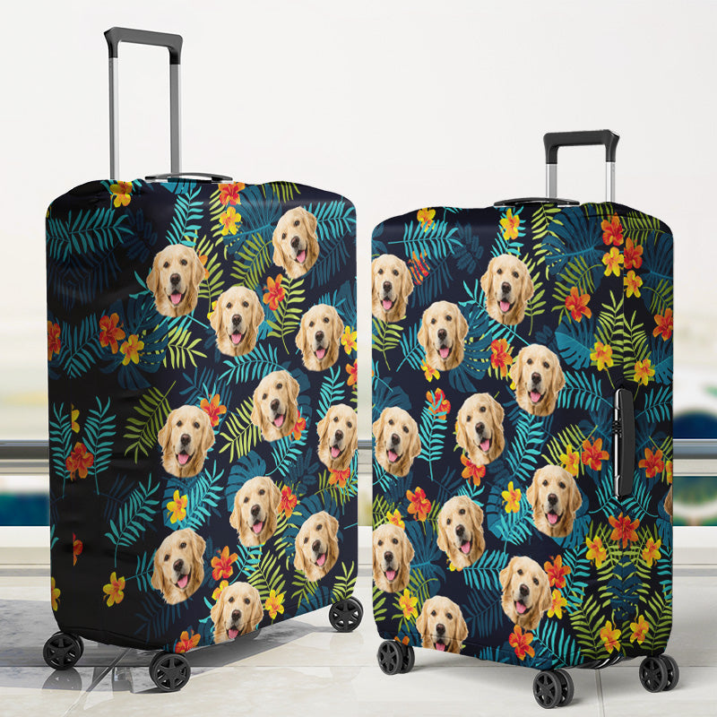 Custom Photo Pets Are Loyal Companions For Life - Dog & Cat Personalized Custom Luggage Cover - Holiday Vacation Gift,  Gift For Adventure Travel Lovers, Pet Owners, Pet Lovers