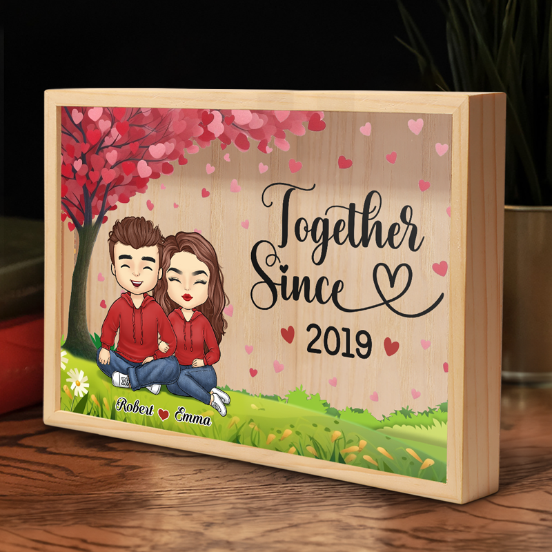 Custom Couple Name Anniversary Gifts - Personalized Frame Light Box