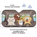 Custom Cartoon Cats and Dogs Pet Lover Gifts - Personalized Auto Sunshade