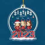 Custom Name Christmas Sisters Gifts - Personalized Ornament