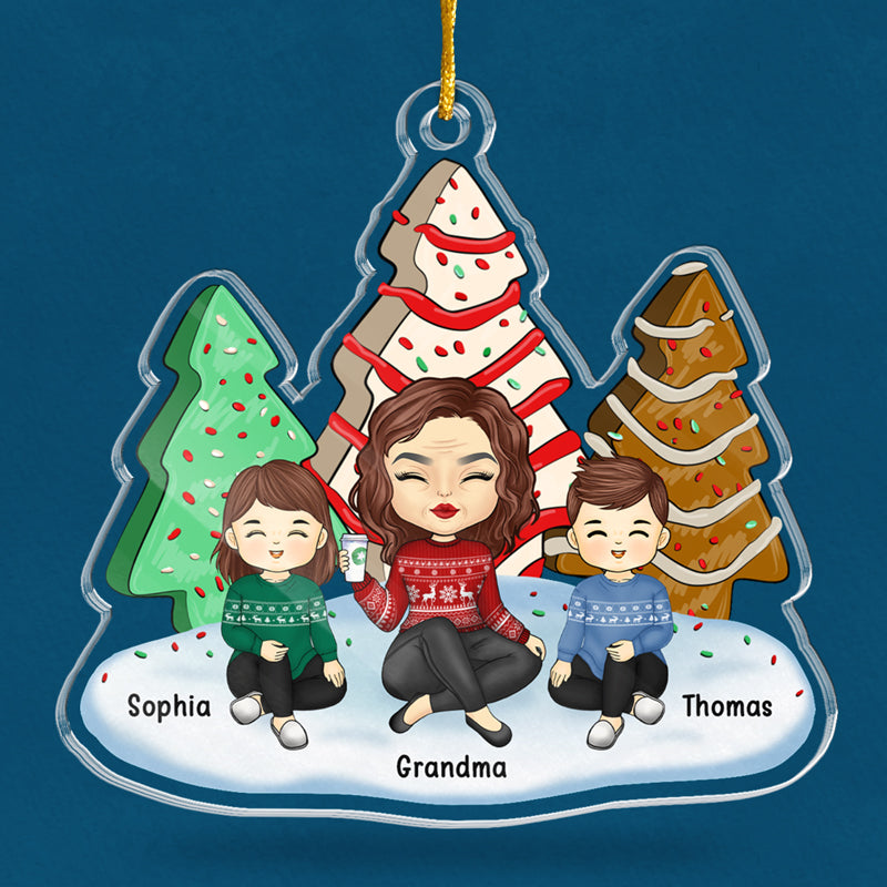 Sending You Holiday Hugs Across The Miles - Family Personalized Custom Ornament - Acrylic Custom Shaped - Christmas Gift For Family Members