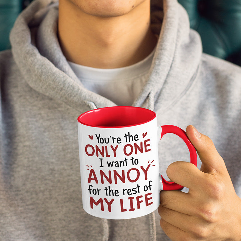 I Promise To Always Be By Your Side - Couple Personalized Custom Accent Mug - Gift For Husband Wife, Anniversary