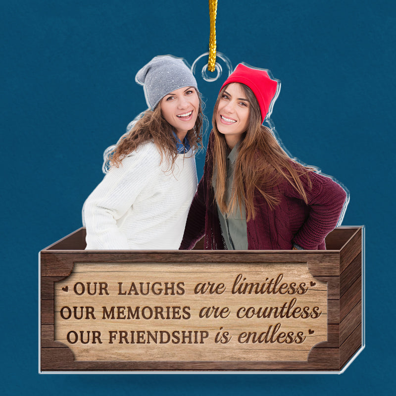 Friends Custom Photo The True Spirit Of Christmas - Bestie Personalized Custom Ornament - Acrylic Custom Shaped - Christmas Gift For Best Friends, BFF, Sisters