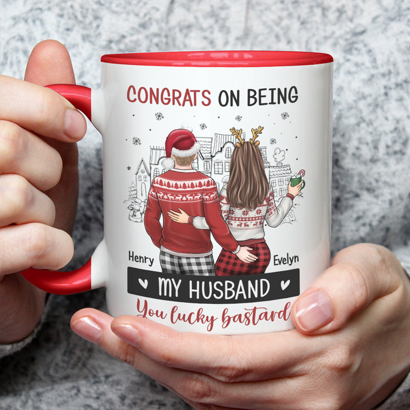 Custom Name Funny Husband Gifts - Personalized Accent Mugs