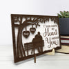 You Will Forever By My Always - Couple Personalized Custom 2-Layered Wooden Plaque With Stand - House Warming Gift For Husband Wife, Anniversary