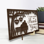 Custom Name God Knew My Heart Needed You Couple Gifts - Personalized Wooden Plaque