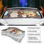 Custom Cartoon Cats and Dogs Pet Lover Gifts - Personalized Auto Sunshade