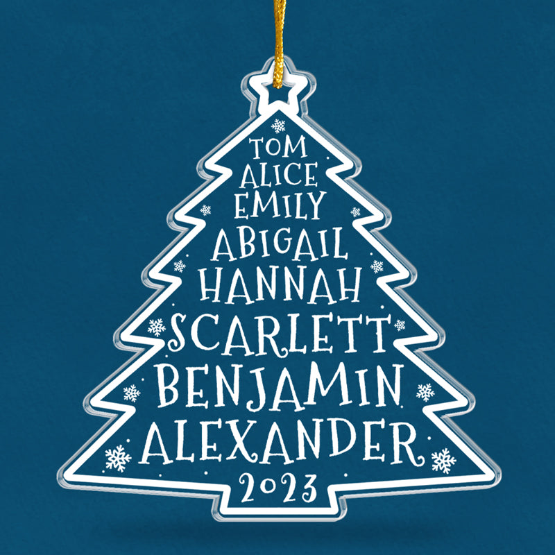 Custom Name Family Christmas Gifts - Personalized Ornament