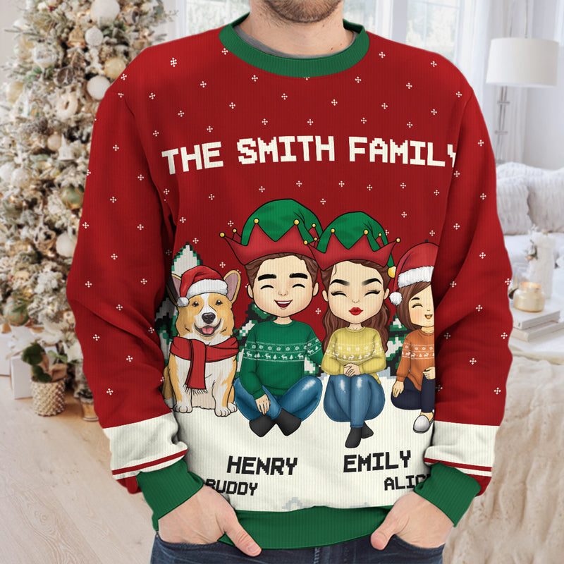 Custom Name Christmas Family Gifts - Personalized Sweatshirt