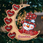 Custom Name Snowman Christmas Gifts for Grandma - Personalized Ornament