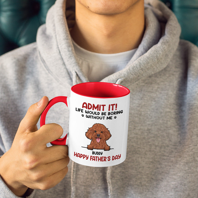 Custom Name Funny Dog Gifts for Dog Lovers - Personalized Accent Mugs
