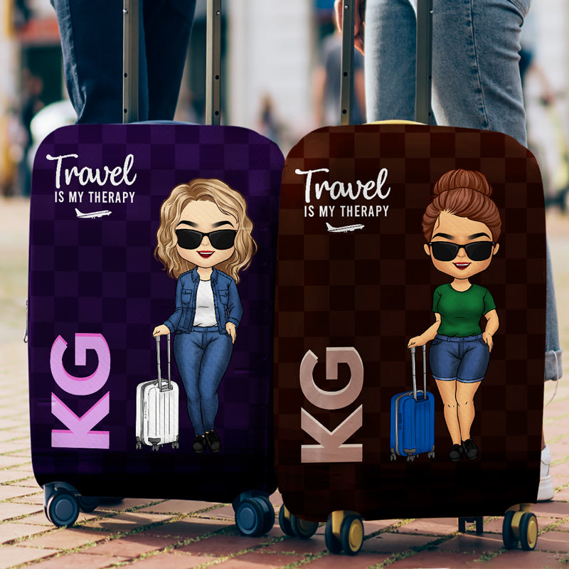 Travel Is My Therapy Gifts for Women - Luggage Cover