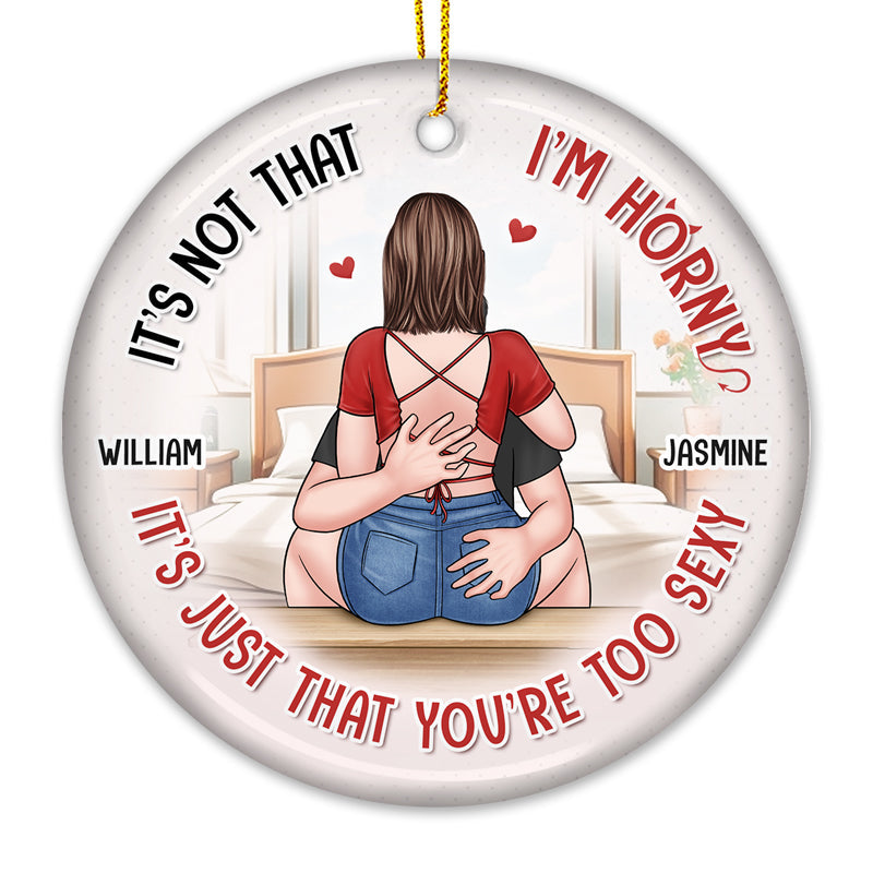 Two Heads One Heart - Couple Personalized Custom Ornament - Ceramic Round Shaped - Christmas Gift For Husband Wife, Anniversary