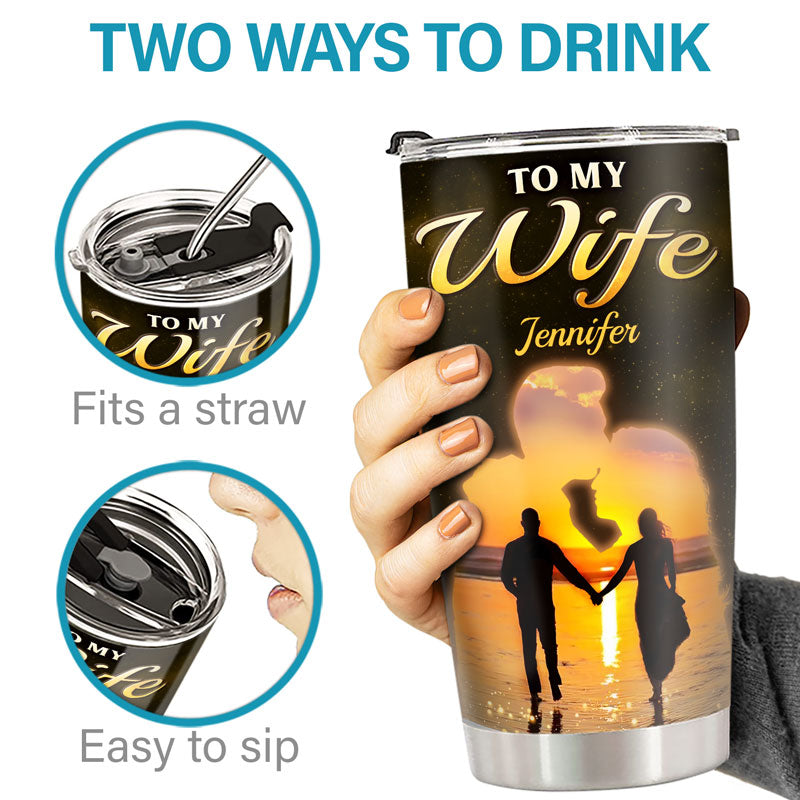 Custom Name Wife Love Gifts for Her - Personalized Tumbler
