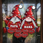Custom Name Christmas Gnome Gifts for Grandparents - Personalized Wood Sign